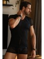 LOOKME, lingerie pour homme du basic ou très sexy, T-shirt noir biker