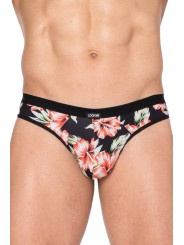 LOOKME, lingerie pour homme du basic ou très sexy, string noir floral