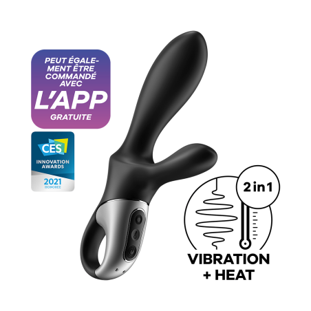 Vibromasseur Rabbit USB, chauffant, connecté Heat Climax+ de Satisfayer