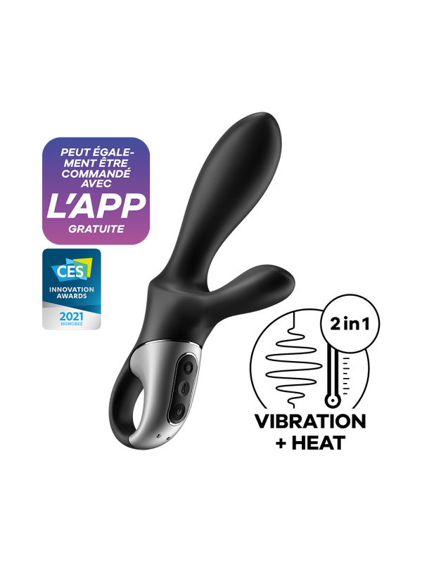 Vibromasseur Rabbit USB, chauffant, connecté Heat Climax+ de Satisfayer