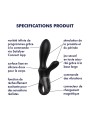 Vibromasseur Rabbit USB, chauffant, connecté Heat Climax+ de Satisfayer