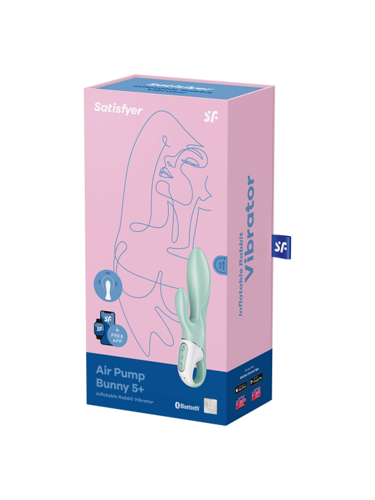 Vibromasseur rabbit gonflant connecté, USB Air Pump Bunny 5+ Satisfyer - CC597801