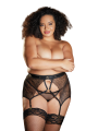 Fournisseur porte-jarretelles grande taille en dentelle noire petit prix