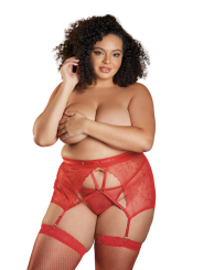 Fournisseur porte-jarretelles grande taille en dentelle rouge petit prix