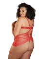 Nuisette en dentelle rouge grande taille de chez votre fournisseur allure