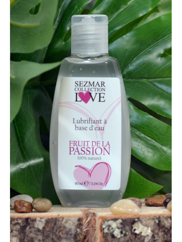 Lubrifiant à base d'eau, 100 % Naturel, aux arômes Fruit de la passion