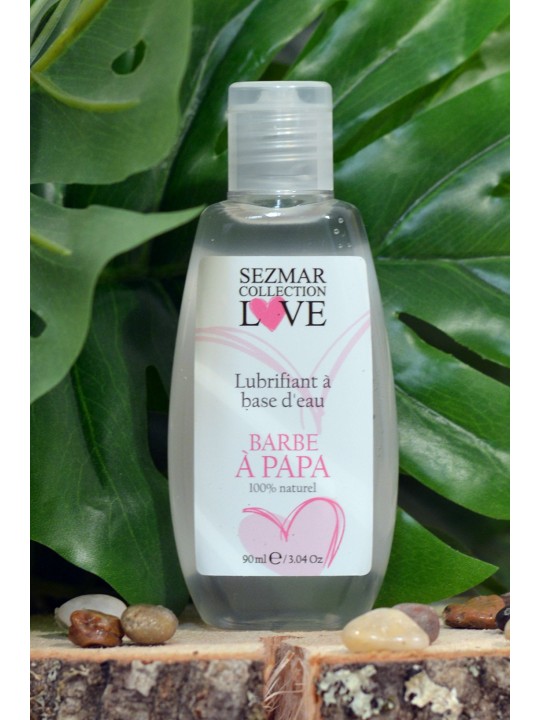 Lubrifiant à base d'eau, 100 % Naturel, aux arômes Barbe à Papa,