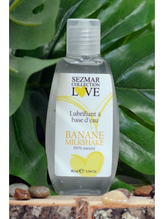 Lubrifiant à base d'eau, 100 % Naturel, aux arômes Milkshake banane