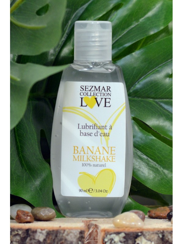 Lubrifiant à base d'eau, 100 % Naturel, aux arômes Milkshake banane