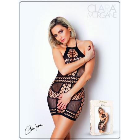 Petite Robe noire clubwear de  la marque Clara Morgane pas cher.