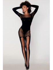 Bodystocking en fine maille noire chez votre distributeur en dropshipping.