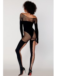 Bodystocking en fine maille noire chez votre distributeur en dropshipping.