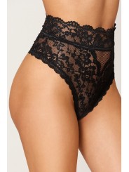 Culotte en dentelle noire, taille haute de la marque Dreamgirl