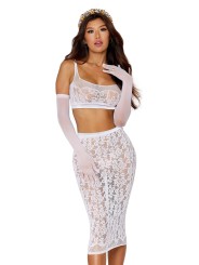 soutien-gorge en dentelle et jupes transparente sexy de Dreamgirl lingerie