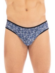 String bleu, imprimé feuilles pour homme de la marque LOOKME, lingerie homme.