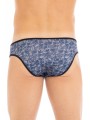 Boxer bleu imprimé feuilles pour homme de la marque LOOKME, lingerie homme.