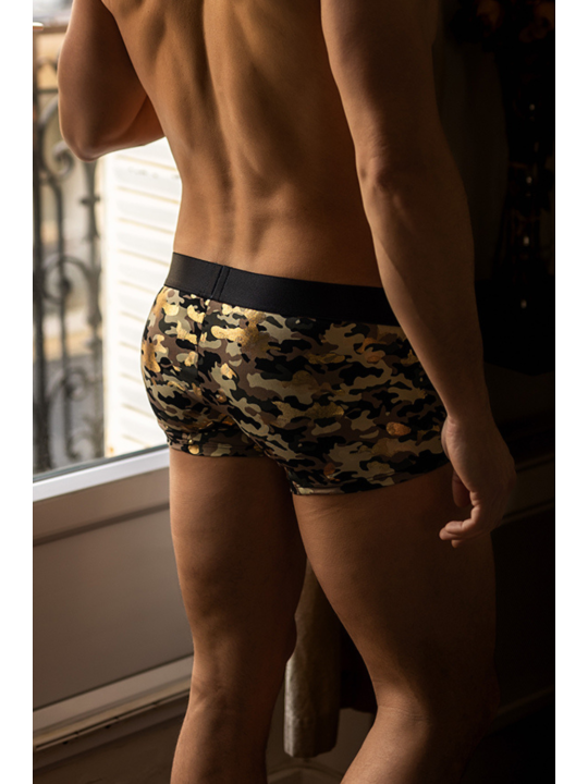 Boxer imprimé Army sexy pour homme de la marque LOOKME, lingerie homme.