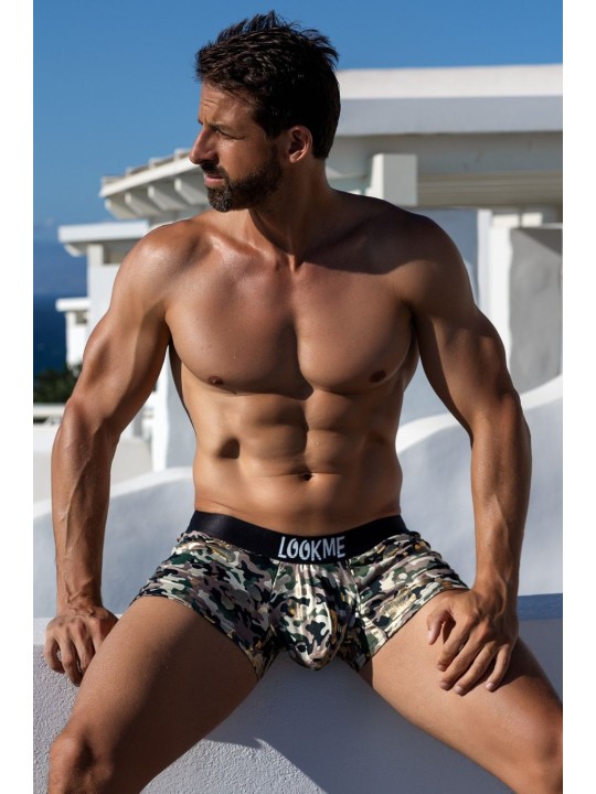 Boxer imprimé Army sexy pour homme de la marque LOOKME, lingerie homme.