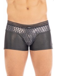 Boxer noir et brillant sexy pour homme de la marque LOOKME, lingerie homme.