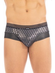 Mini Pant noir et brillant sexy pour homme de la marque LOOKME, lingerie homme.