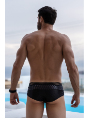 Mini Pant noir et brillant sexy pour homme de la marque LOOKME, lingerie homme.