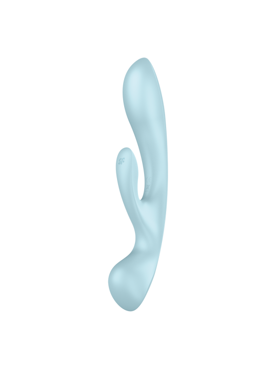 2 en 1 Rabbit point G avec stimulateur de clitoris et Wand Bleu USB Triple Oh Satisfyer - CC597813