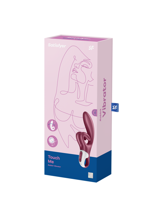 Vibromasseur rabbit point G rouge double stimulation clitoridienne Touch Me Satisfyer - CC597811SA