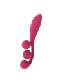 Vibromasseur triple stimulation flexible, anal, vaginale, clitoridienne Tri Ball rouge USB Satisfyer - CC597817