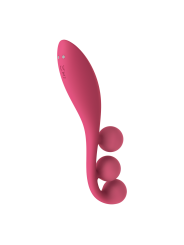 Vibromasseur triple stimulation flexible, anal, vaginale, clitoridienne Tri Ball rouge USB Satisfyer - CC597817