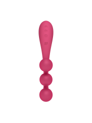 Vibromasseur triple stimulation flexible, anal, vaginale, clitoridienne Tri Ball rouge USB Satisfyer - CC597817