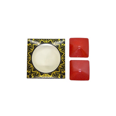 Cache tétons forme carré rouge de la collection Be Lily accessoires