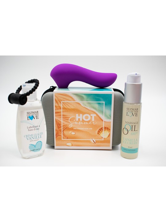 Box Hot Summer, box de sex toys, huile et lubrifiant Vanille pour le couple