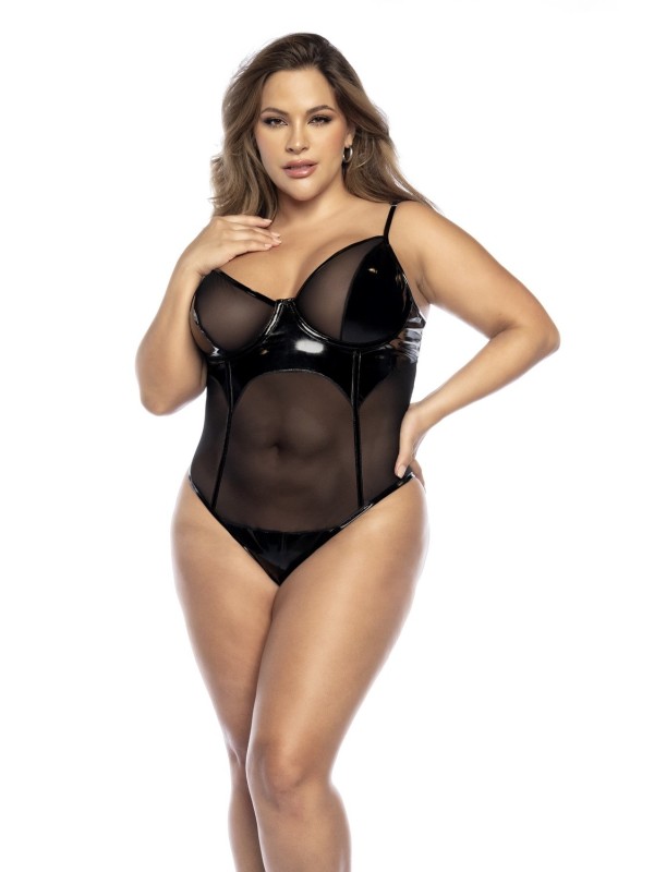 Bodysuit  Wet Look Black - MAL2732XBLK