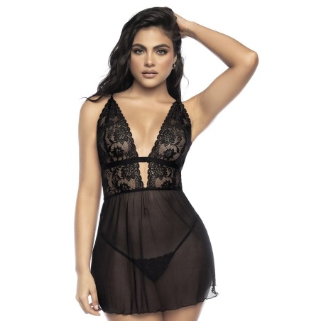 Nuisette sexy noire de votre fournisseur de lingerie Mapalé pas cher.