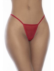 Nuisette en dentelle et résille rouge avec string assorti - MAL7507RED