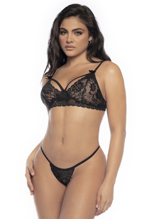 Ensemble lingerie sexy en dentelle noire de votre distributeur Mapalé.