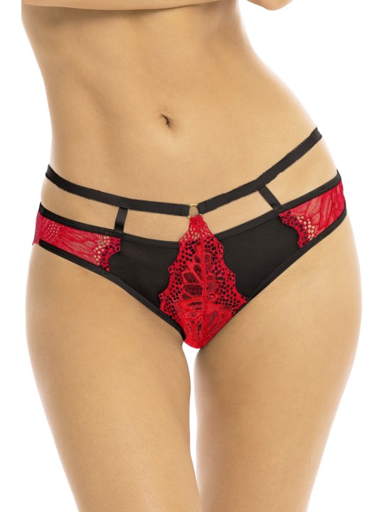 Culotte rouge dentelle de la collection Lingerie sexy René Rofé.