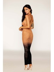 robe bodystocking, moulante, avec motifs zèbre de Dreamgirl Lingerie