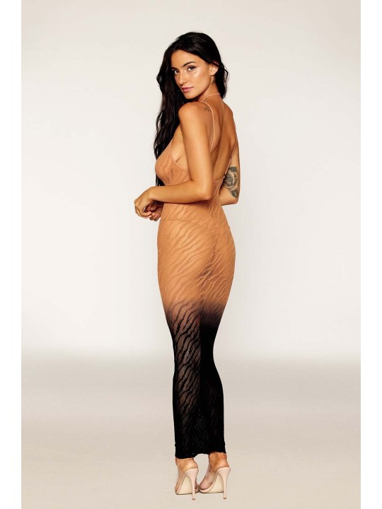 robe bodystocking, moulante, avec motifs zèbre de Dreamgirl Lingerie