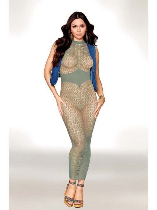 Robe bodystocking en filet avec forme géométrique de Dreamgirl Bas et collants