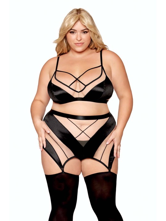 Ensemble lingerie Bdsm grande taille de la marque Dreamgirl lingerie sexy