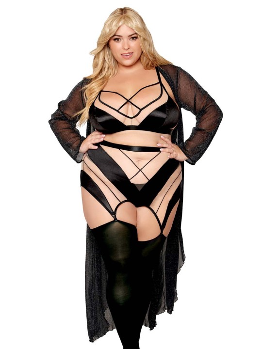 Ensemble lingerie Bdsm grande taille de la marque Dreamgirl lingerie sexy