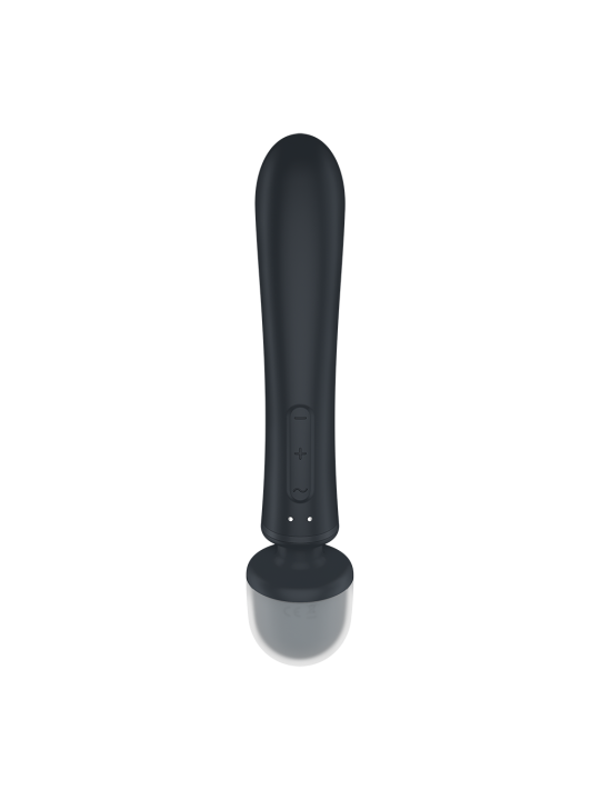 2 en 1 Vibromasseur rabbit et wand noir USB Triple Lover Satisfyer - CC597825