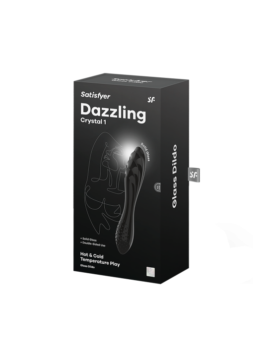 Gode en verre noir haute qualité Dazzling Crystal 1 Satisfyer - CC597831