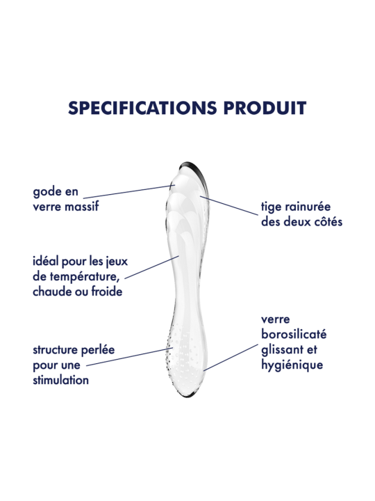 Gode en verre transparent haute qualité Dazzling Crystal 1 Satisfyer - CC597832