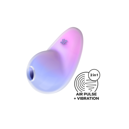 Stimulateur clitoridien par onde de pression sans contact et par vibration USB violet et rose, Pixie Dust Satisfyer - CC597836