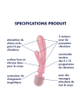 2 en 1 Vibromasseur rabbit et wand rose USB Triple Lover Satisfyer - CC597843