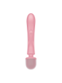 2 en 1 Vibromasseur rabbit et wand rose USB Triple Lover Satisfyer - CC597843