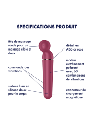 Vibromasseur wand rouge USB 60 vibrations Planet Wand-er Satisfyer - CC597844