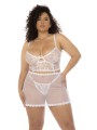 Ensemble sexy 2 en 1, grande taille, soutien-gorge et string et nuisette.